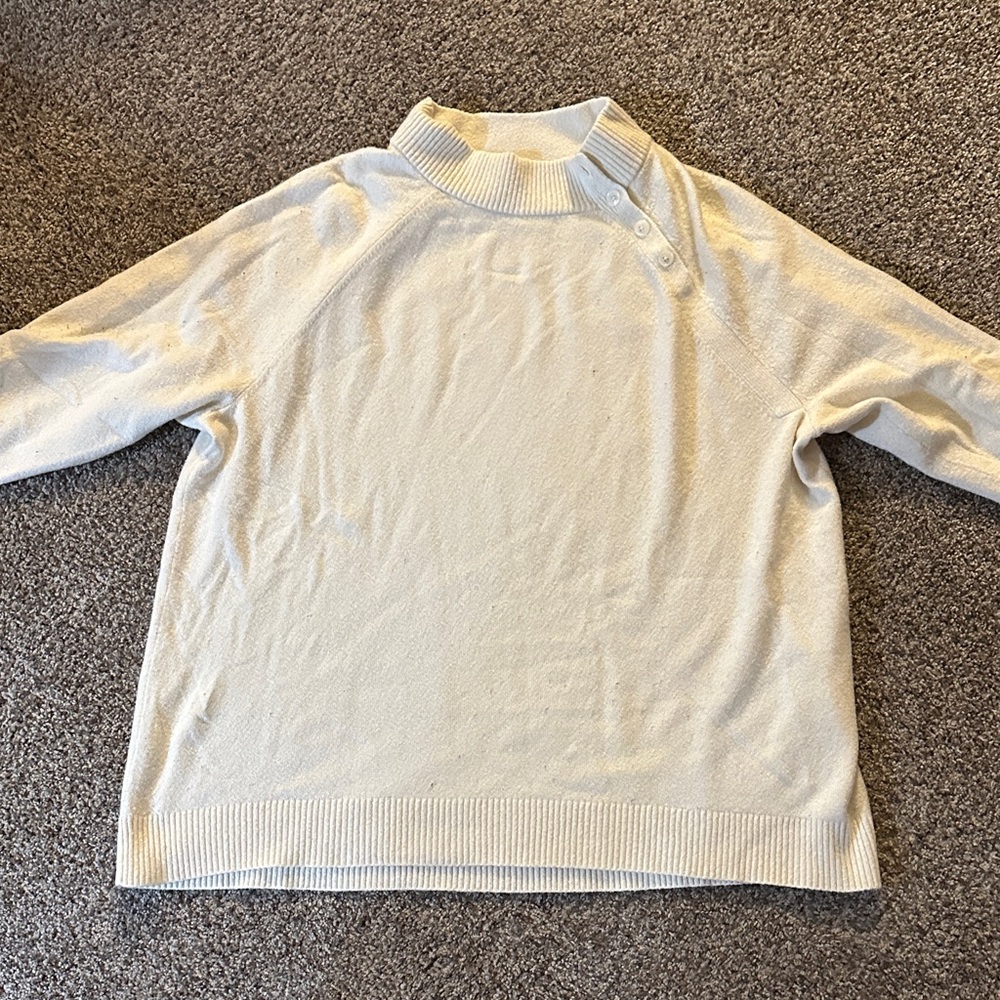 Talbots Cream Knit Top
